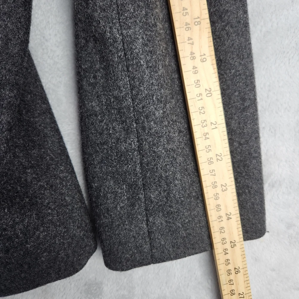 J. Crew Womens Jacket Pea Coat Grey Wool Blend Size M Medium - Picture 6 of 11